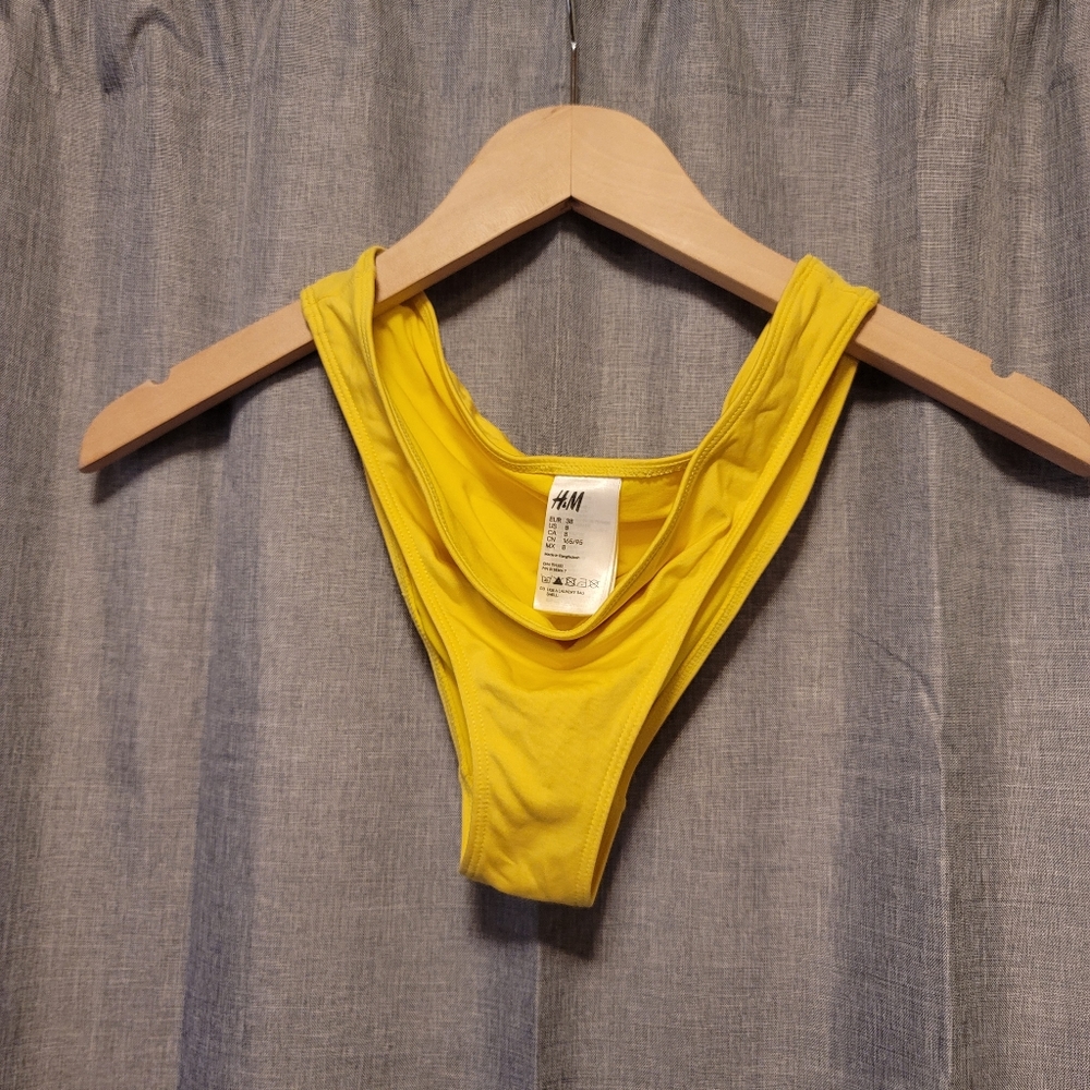 H&M yellow bikini bottoms